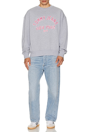 Cropped Overdyed Varsity Crew Sweatshirt Tommy Jeans