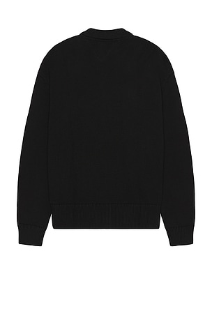 Tommy Jeans Tonal Badge Front Zip Sweatshirt in Black