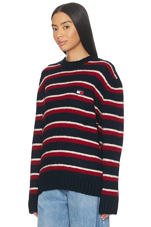 Tommy Jeans Stripe Badge Sweater in Red