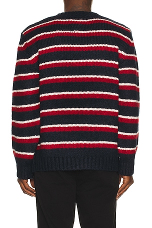 Tommy Jeans Stripe Badge Sweater in Red. Size XS. Also