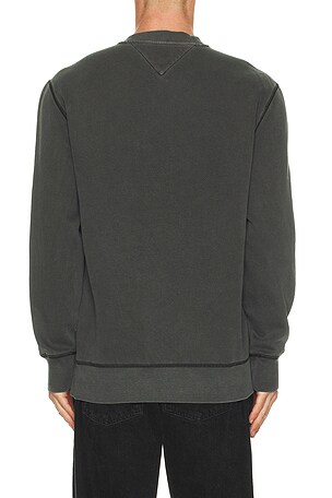 Tommy Jeans Applique Crew Sweatshirt in Black