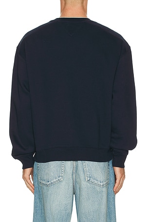 Tommy Jeans 90s Texture Graphic Crew Sweatshirt in Navy