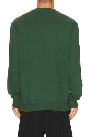 Tommy Jeans Entry Gym Crew Sweatshirt in Dark Green