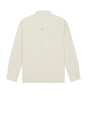 Tommy Jeans Colourblock Nylon Overshirt in White