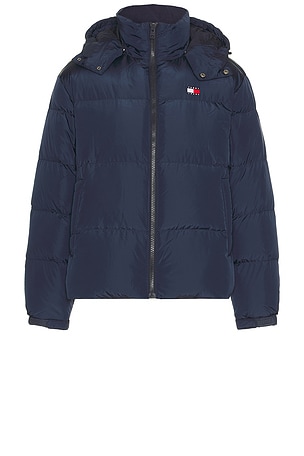 Tommy Jeans Flag Back Alaska Puffer in Blue