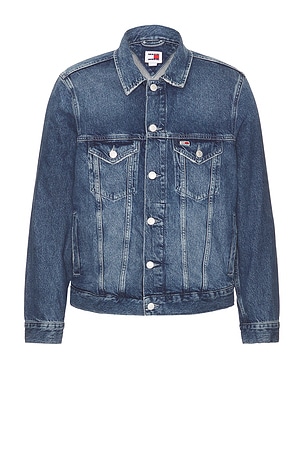 Tommy Jeans Ryan Trucker Jacket in Denim-Dark