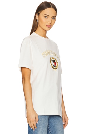 Tommy Jeans Gold Crest Tee in Cream