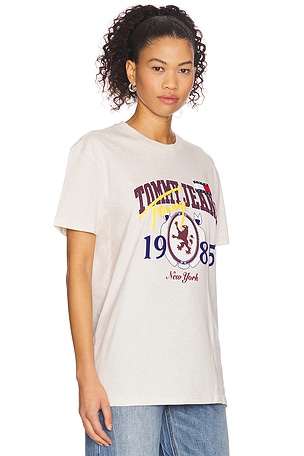 Tommy Jeans Varsity Novelty Tee in Cream