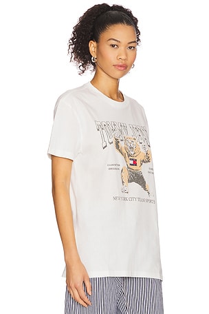 Tommy Jeans Varsity Novelty Tee in White. Size XS. Also