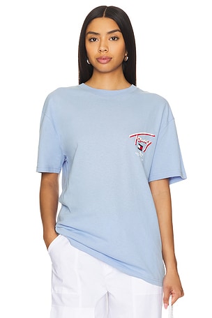 Tommy Jeans Signature Tee in Baby Blue