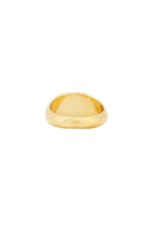 Two Jeys Always Lucky Signet Ring in Metallic Gold