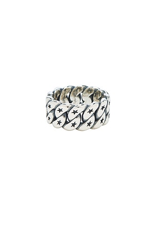 Two Jeys Cuban Monogram Ring in Metallic Silver