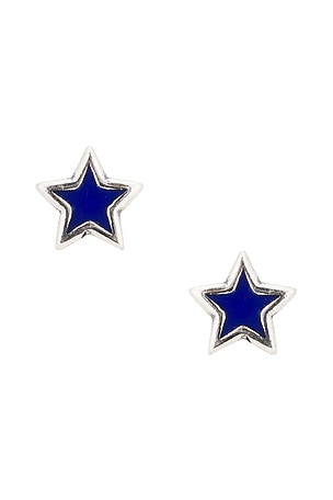 Enameled Star Studs Two Jeys