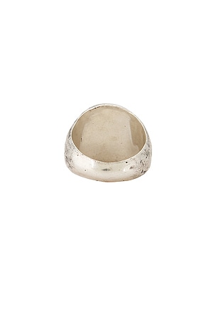 Two Jeys Galloping Signet Ring in Metallic Silver
