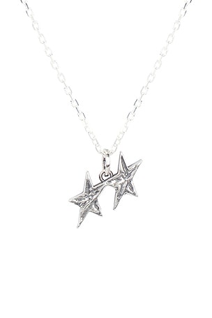 Two Jeys Signature Stars Necklace in Metallic Silver