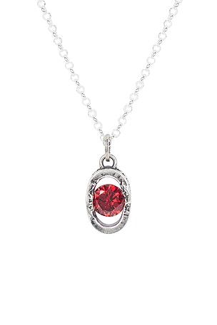 Two Jeys Icon Link Ruby Necklace in Metallic Silver