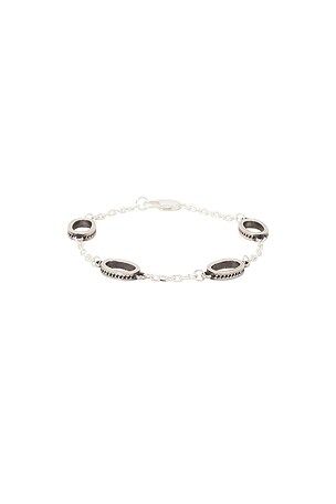 Two Jeys Icon Link Bracelet in Metallic Silver