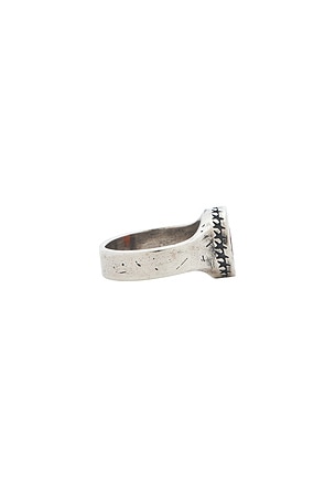 Two Jeys Icon Link Ruby Ring in Metallic Silver
