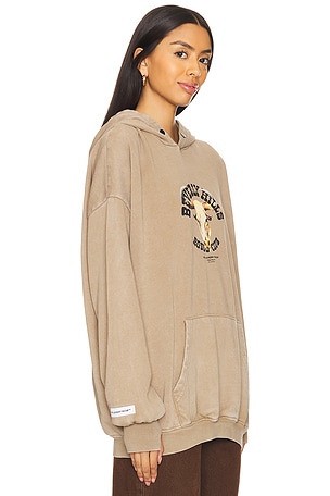 The Laundry Room Beverly Hills Rodeo Club Skull Hideout Hoodie in Brown