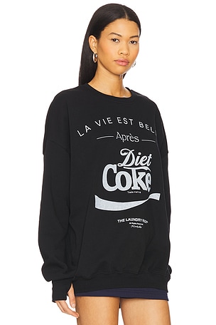 The Laundry Room Life Is Beautiful After Diet Coke Sweatshirt in Black