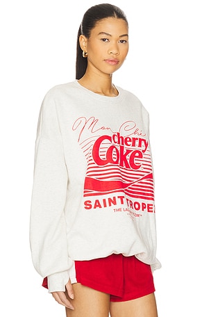 The Laundry Room Cherry Coke Saint Tropez Sweatshirt in Ivory