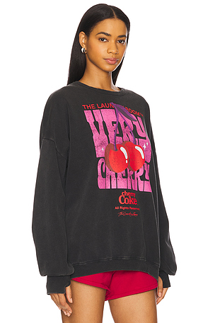 The Laundry Room Very Cherry Coke Jumper Sweatshirt in Charcoal