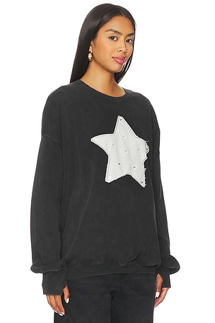 The Laundry Room Rhinestone Star Sweatshirt in Black