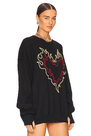 The Laundry Room Burn Heart Jumper in Black