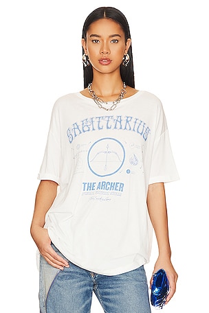The Laundry Room Vintage Sagittarius Oversize Tee in White | REVOLVE