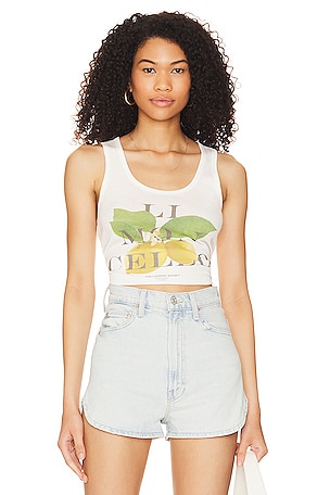 Alexander Wang Womens Cropped Classic Racer Tank in White