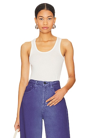 FREE PEOPLE RIBBED SEAMLESS TANK - WHITE – On Trend