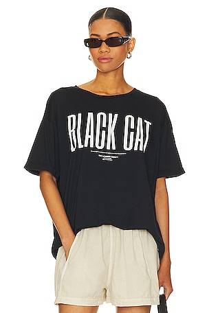 Black Cat Oversized Tee The Laundry Room