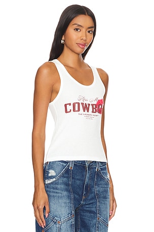 The Laundry Room Kiss Me Cowboy Rib Tank in White