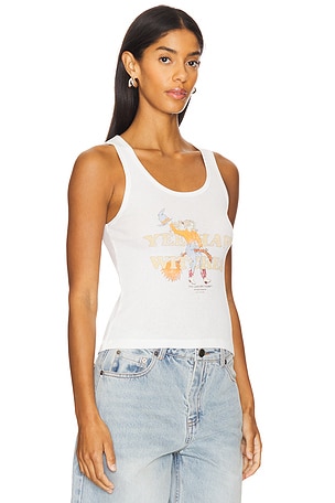 The Laundry Room Yeehaw Witches Rib Tank in White