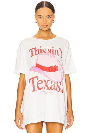The laundry room camiseta tamaño grande this aen't texas love en color blanco