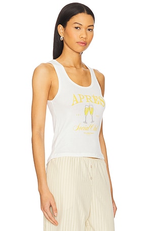 The Laundry Room Apres Social Club Rib Tank in White