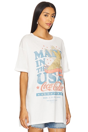 The Laundry Room Coca Cola Usa Banner Oversized Tee in White