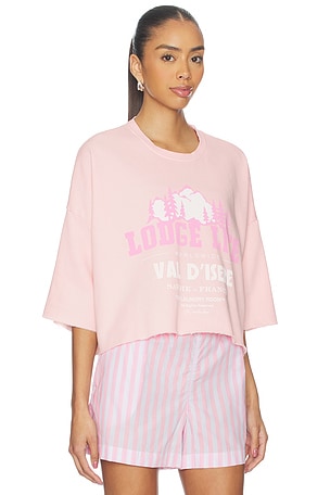 The Laundry Room Lodge Life Savoie France Cropped Jumper in Pink