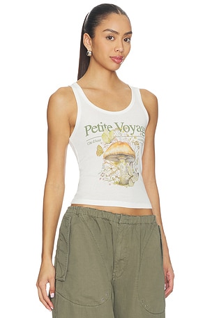 The Laundry Room Petite Voyage Rib Tank Top in White