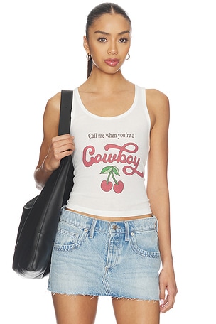 Call Me Cowboy Rib Tank Top The Laundry Room