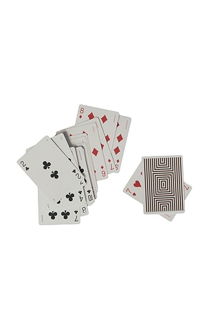 Throwing Doubles Leather Playing Card Set in Brown