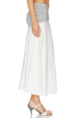 The Line by K Mari Skirt in White,Grey
