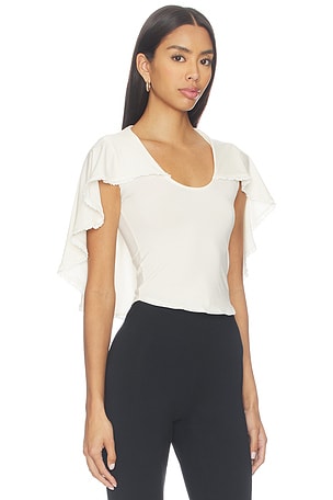 The Line by K Piers Cape Top in Cream