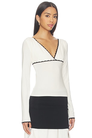 The Line by K Axel Top in Cream