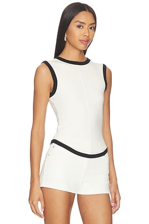 The Line by K Martine Tank Top in Cream,Black