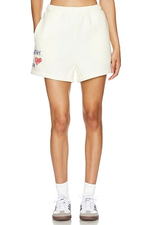 The Mayfair Group Empathy Is For Lovers Sweatshort in Cream