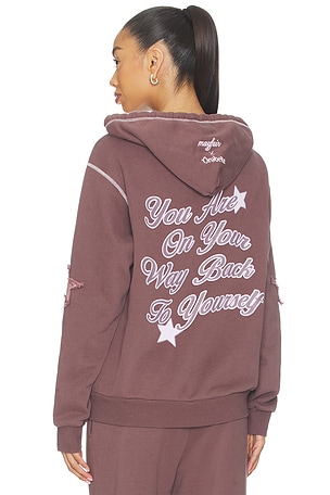X Bella Hadid On Your Way Back To Yourself Zip-up Hoodie The Mayfair Group