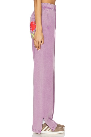 The Mayfair Group You Deserve Flowers Sweatpant in Purple