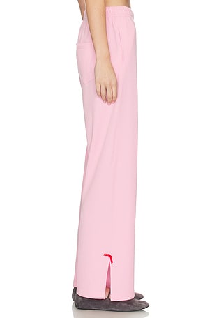 The Mayfair Group Somebody Love You Wide Leg Sweatpants in Pink