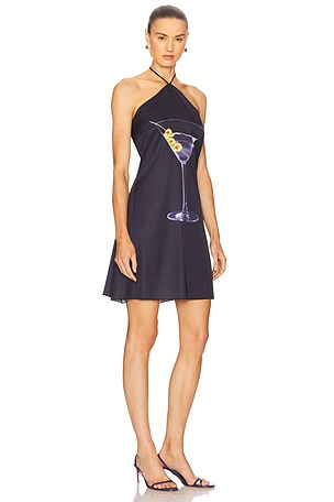 Tyler McGillivary Nadia Halter Dress in Navy. Size XS. Also